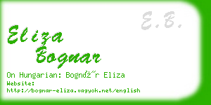 eliza bognar business card
